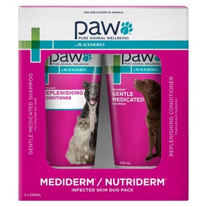Dog Premium Range: PAW MediDerm & NutriDerm Duo Pack - Complete Skin Care for Dogs by Blackmores