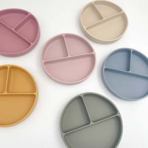 Bowls: Silicone Suction Divided Plate (new colours)