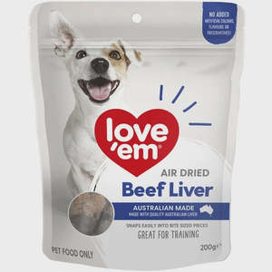 Treats: Love 'em Air Dried Beef Liver 200g