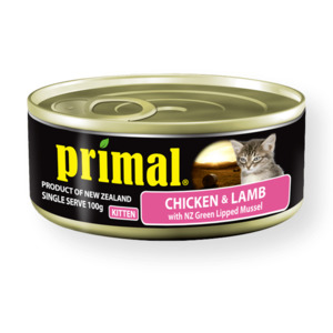 Primal: Primal Kitten Food Chicken & Lamb 100g