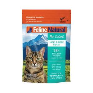 Feline Natural Pouch Hoki & Beef Feast 85g