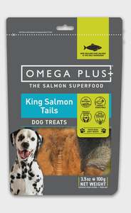 OmegaPlus King Salmon Tails Dog Treats 100g