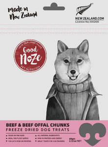 Beef & Beef Offal Chunks Freeze Dried Dog Treats 60g