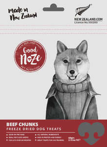 Good Noze: Beef Chunks Freeze Dried Dog Treats 60g