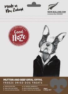 Good Noze: Mutton & Beef Offal Chunks Freeze dried Dog Treats 60g