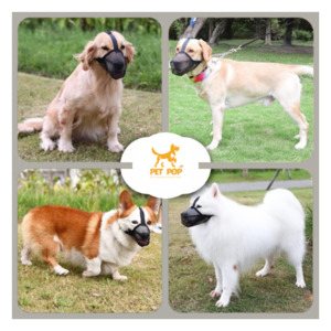 Products: Full Coverage Nylon Dog Muzzle – Anti Bark Training Muzzle Pet Pop