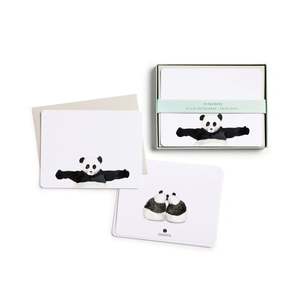 Stationery: Flat Note Boxed Set - Panda Hug