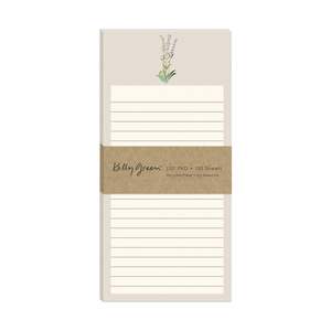 Floral Green Magnetic Notepad