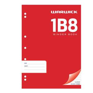 Back To School: Warwick 1B8 Binder Book