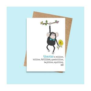Greeting Cards: Thanks a Squillion - Greeting Card
