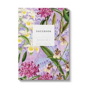 Kaleido A6 Notebook - Marble Orchids