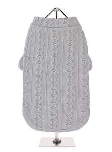 Grey Cable Knitted Sweater- XL