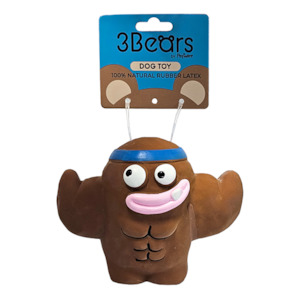 Play: 3Bears Latex Q Brothers 11.5cm Brown