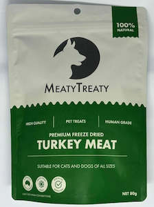 Eat: Meaty Treaty Freeze Dried Turkey Cat & Dog Treats 80g