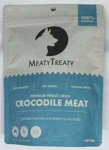 Eat: Meaty Treaty Freeze Dried Crocodile Cat & Dog Treats 50g