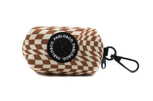 Poop Bags And Holders: Brown Check Check - Poop Bag Holder