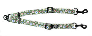 Leash Splitters: Smiley Flowers - Adjustable Leash Splitter - SMALL