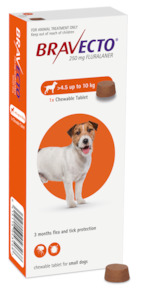 Flea And Worm Treatments: Bravecto chew tablet Small
