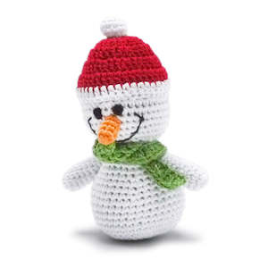 Chew Toys: Crochet Toy- Snowman