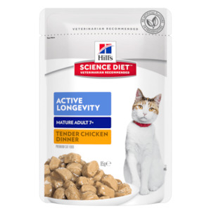 Feline: Hill's Science Diet Feline Adult 7+ Chicken 85g x 12