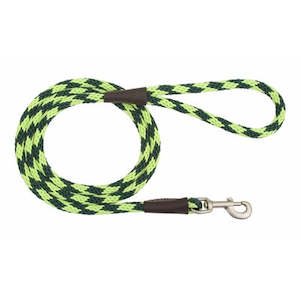 Leads Collars: Mendota Snap Lead - Jade - Brushed Nickel