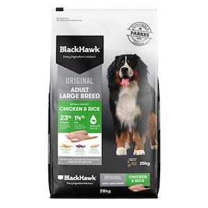 Adult Dog Over 12 Months: Black Hawk - Adult Chicken & Rice Large Breed 20kg