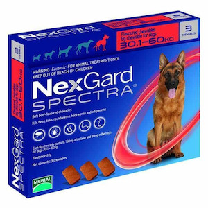 Products: Nexgard Spectra 30-60kg 3 pack Jen's Pet Supplies