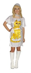Abba Cat Yellow Minidress Deluxe