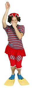 20s Bathers Red Blue Stripe Set