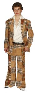 Products: 70s Cream Brown Check Suit