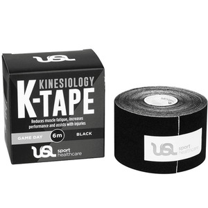 Crystaderm: USL Sport K-Tape Black 5cm x 6m