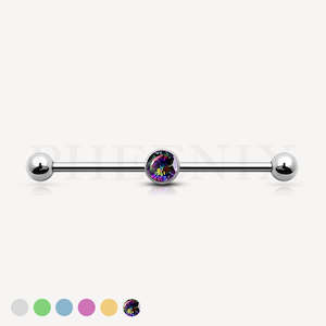 Titanium Industrial Barbell with CZ Centre
