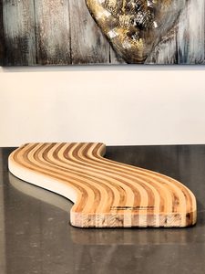 Curved Cheese Board – Mixed Woods