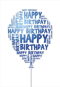 Products: Happy Birthday balloon Phoenix GreetingCard