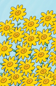 Happy Flowers Phoenix GreetingCard