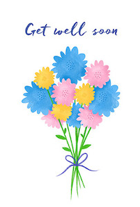 Products: Get well soon Phoenix GreetingCard