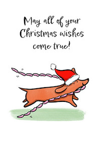 Christmas wishes - sausage dog Phoenix GreetingCard