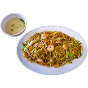 S16. Shrimp Stir Fry Noodles (Choice of rice noodle or egg noodle)