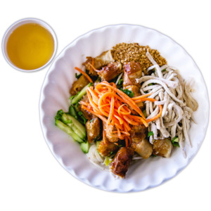 S2. Spring Roll & Shredded Pork Noodle Salad