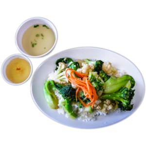 R21. Stir Fry Vegetables on Rice