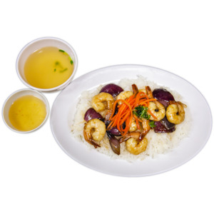 R18. Stir Fry Prawn on Rice