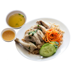 Rice Dishes: R7. Hainanese Chicken on Ginger Rice