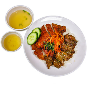 R6. Pork Chop & Lemongrass Chicken on Rice