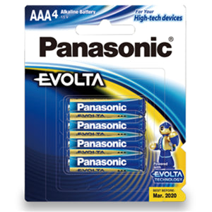 Batteries: Panasonic Evolta AAA Alkaline Battery 4 Pack