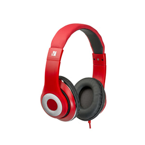 Travel Accessories: Verbatim Classic Stereo Headphones with Microphone Red