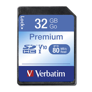 Memory Cards And Usb Memory Cards: Verbatim Premium SDHC Class 10 Card 32GB