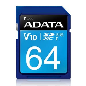 Memory Cards And Usb Memory Cards: ADATA Premier UHS-I V10 SDXC Card 64GB