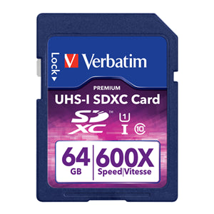 Memory Cards And Usb Memory Cards: Verbatim Premium+ SDXC UHS-I 600x Card 64GB