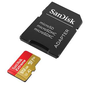 Memory Cards And Usb Memory Cards: SanDisk Extreme microSDXC SQXA1 512GB