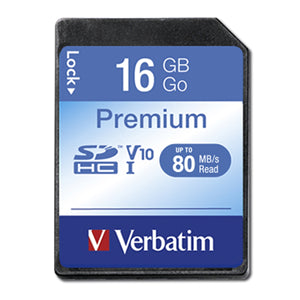 Verbatim Premium SDHC Class 10 Card 16GB